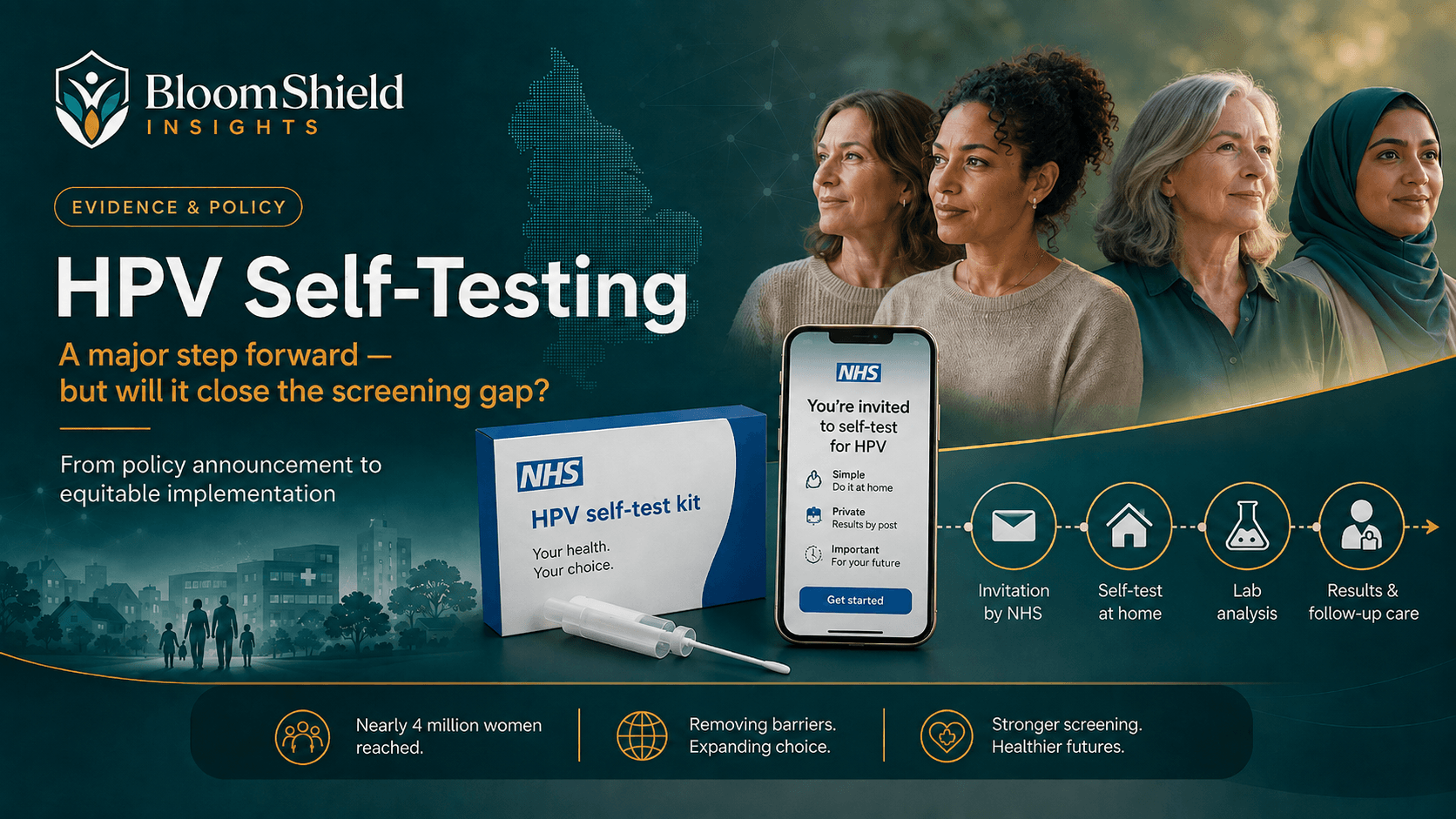 NHS HPV home testing kit and cervical screening self-testing in England